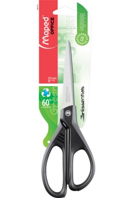 Maped Ψαλίδι Essential Green 21εκ. Ασύμμετρο Μαύρο (468110)