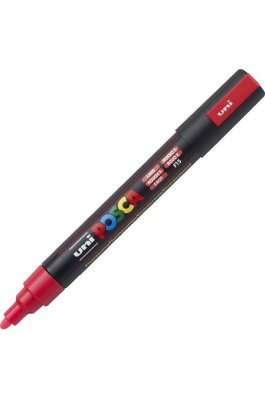 Uni-Ball Posca Ανεξίτηλος Μαρκαδόρος 1.8-2.5mm Φωσφορούχο Κόκκινο (PC5M)