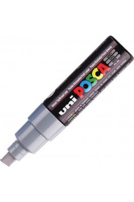 Uni-Ball Posca Ανεξίτηλος Μαρκαδόρος 8mm Γκρι (PC8K)