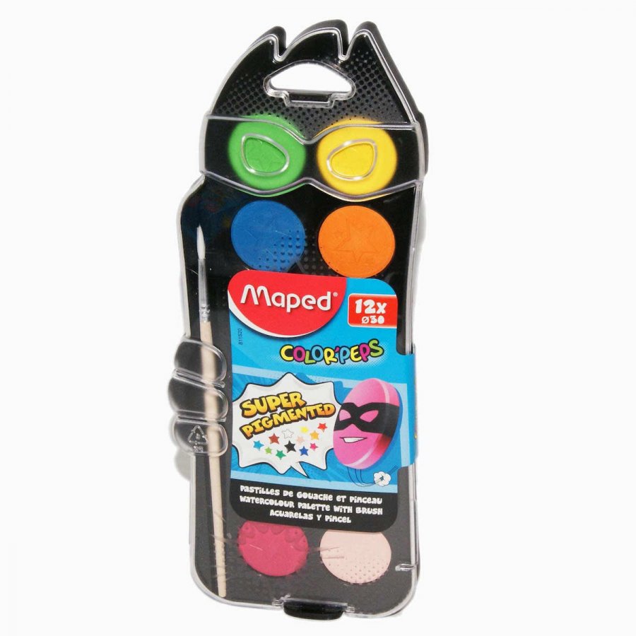 Maped Color'Peps Σετ Νερομπογιές με Πινέλο 12 Χρωμάτων (811520) Maped Color'Peps Σετ Νερομπογιές με Πινέλο 12 Χρωμάτων (811520)