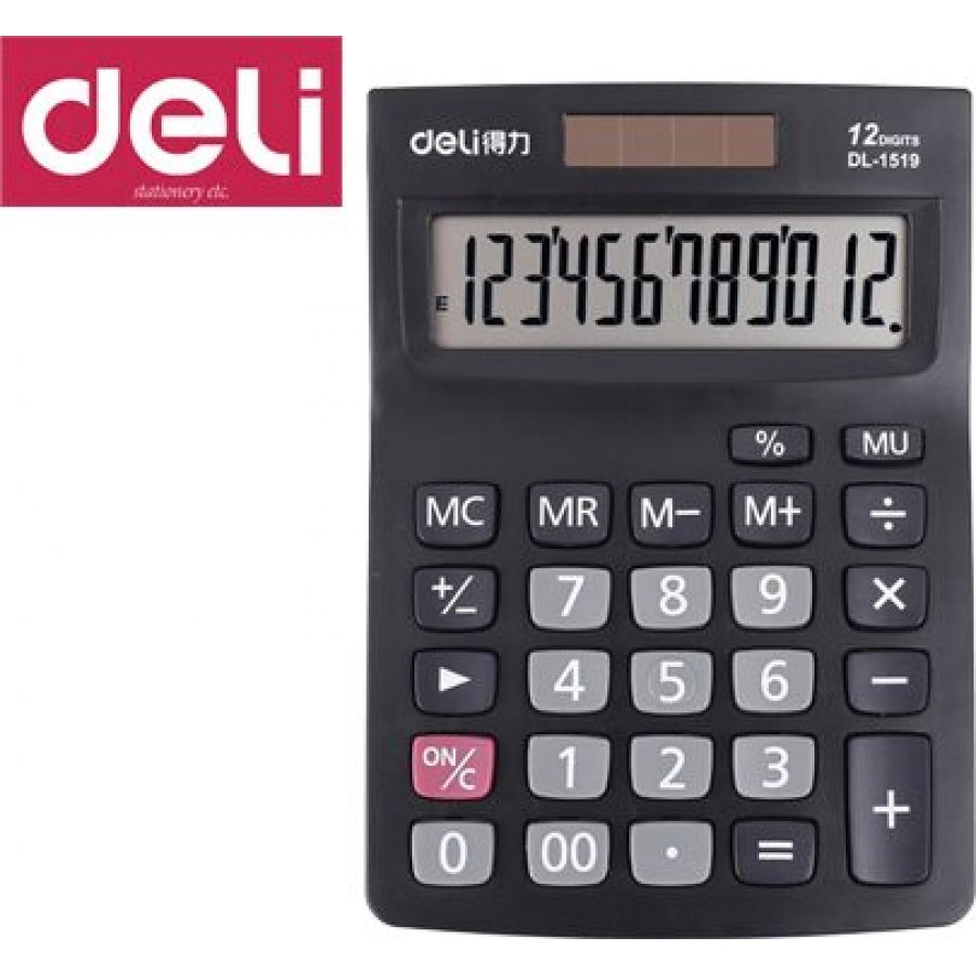 Deli Αριθμομηχανή Μαύρο (1519A) Deli Αριθμομηχανή Μαύρο (1519A)
