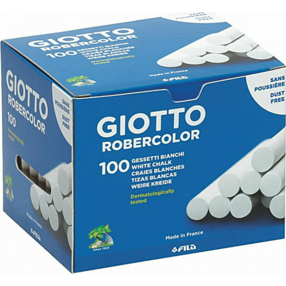 Giotto Κιμωλίες Λευκές Πλαστικές 100τμχ (538800) Giotto Κιμωλίες Λευκές Πλαστικές 100τμχ (538800)