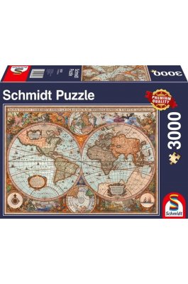 Schmidt Puzzle Antique World Map 2D 3000 Κομμάτια (300954)