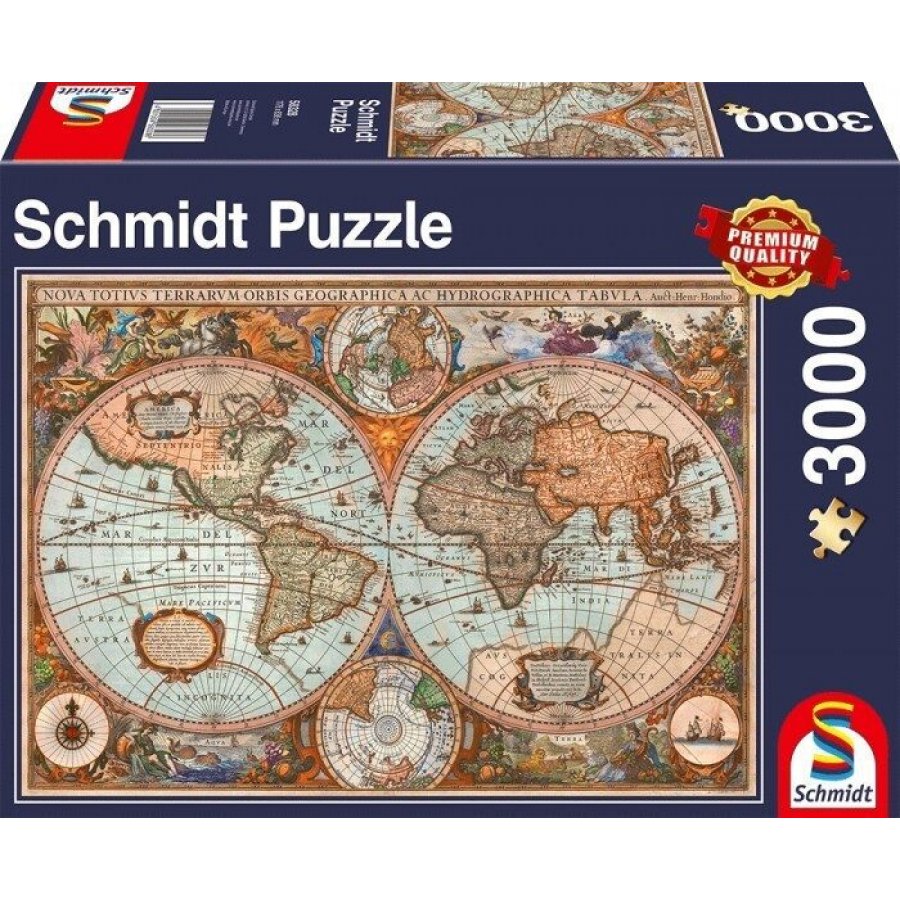 Schmidt Puzzle Antique World Map 2D 3000 Κομμάτια (300954) Schmidt Puzzle Antique World Map 2D 3000 Κομμάτια (300954)
