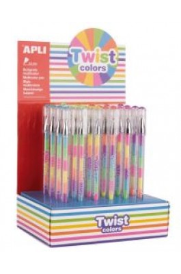 Apli Twist Colors Gel Στυλό με 6 χρώματα μελανιού (17498)