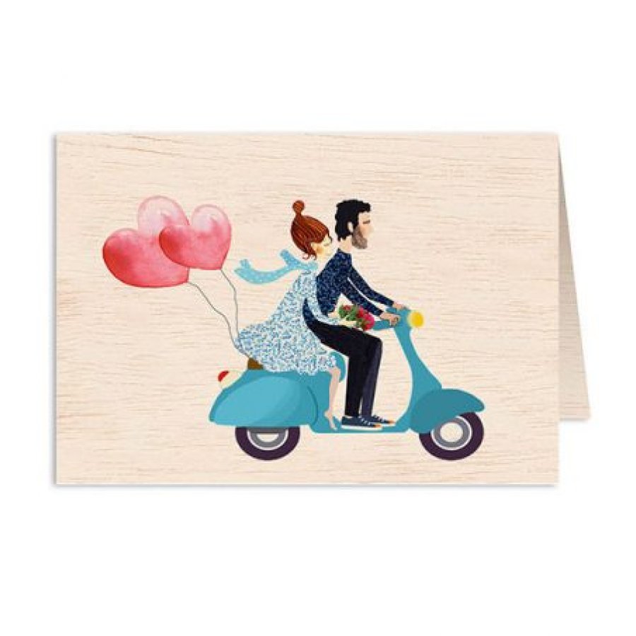 Cozywood Ξύλινη Ευχετήρια Κάρτα: Μπλε Σκούτερ (ATV230) Cozywood Ξύλινη Ευχετήρια Κάρτα: Μπλε Σκούτερ (ATV230)