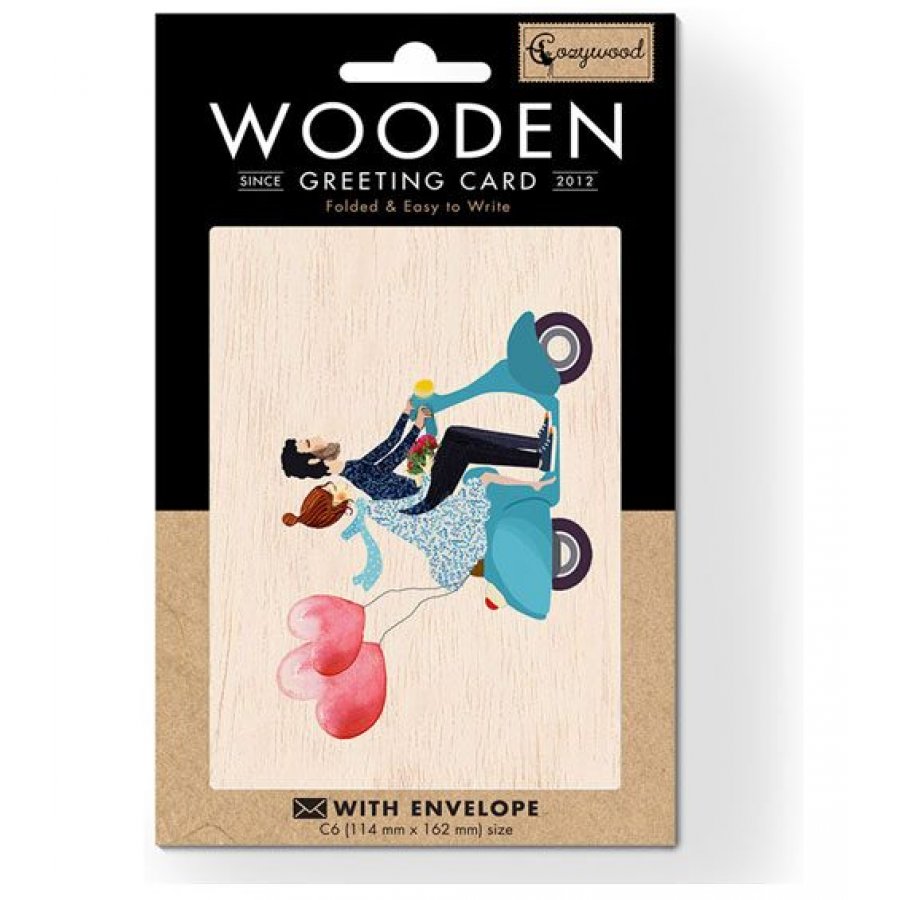 Cozywood Ξύλινη Ευχετήρια Κάρτα: Μπλε Σκούτερ (ATV230) Cozywood Ξύλινη Ευχετήρια Κάρτα: Μπλε Σκούτερ (ATV230)