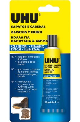 UHU Κόλλα Gel Shoe & Leather Special Glue Μεσαίου Μεγέθους για Ύφασμα 30gr (39825) UHU Κόλλα Gel Shoe & Leather Special Glue Μεσαίου Μεγέθους για Ύφασμα 30gr (39825)