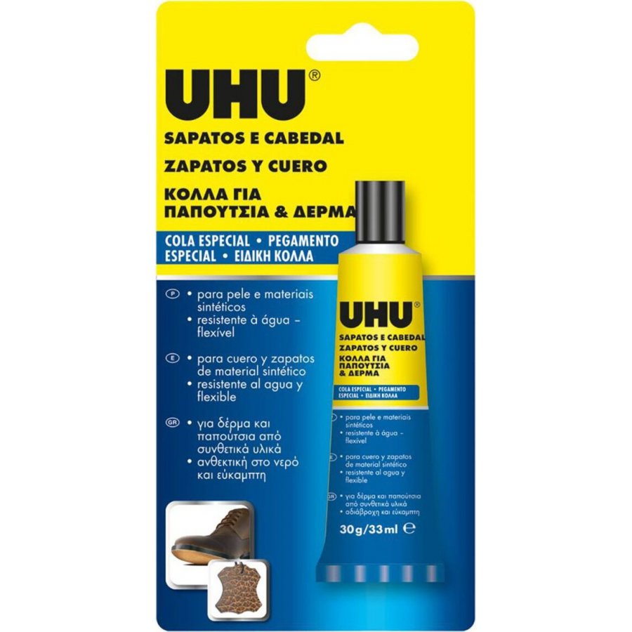 UHU Κόλλα Gel Shoe & Leather Special Glue Μεσαίου Μεγέθους για Ύφασμα 30gr (39825) UHU Κόλλα Gel Shoe & Leather Special Glue Μεσαίου Μεγέθους για Ύφασμα 30gr (39825)