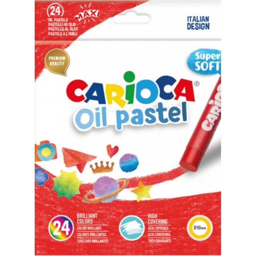 Carioca Λαδοπαστέλ Super Soft Oil Pastels 24 Χρωμάτων (43278) Carioca Λαδοπαστέλ Super Soft Oil Pastels 24 Χρωμάτων (43278)
