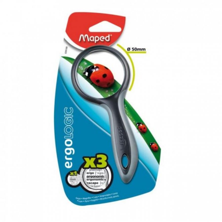 Maped Μεγεθυντικός Φακός Χειρός 50mm Ergologic Μαύρος x1 - x3 (039100) Maped Μεγεθυντικός Φακός Χειρός 50mm Ergologic Μαύρος x1 - x3 (039100)