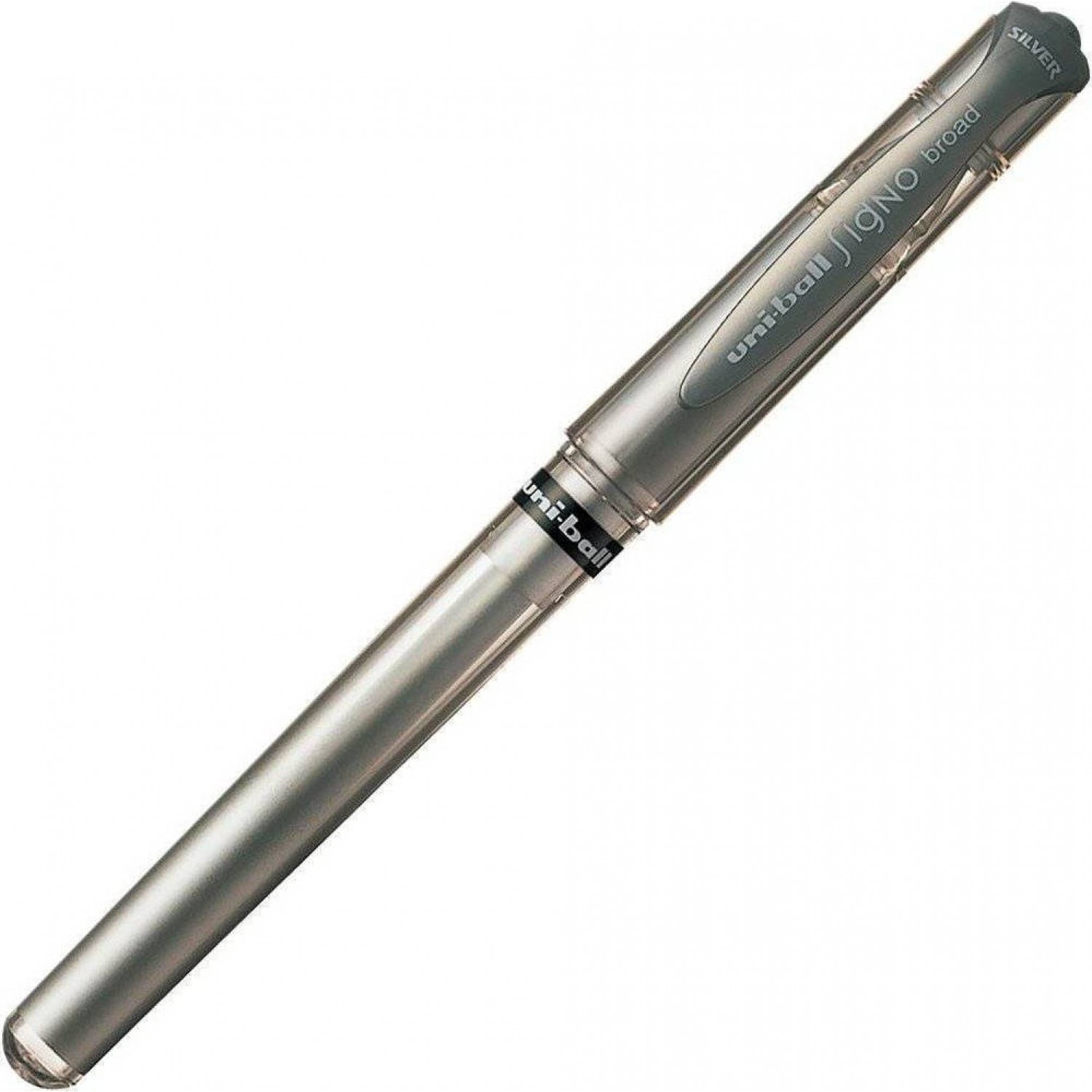 Uni-Ball Στυλό Gel 1.0mm με Ασημί Mελάνι Signo Broad (UM153)