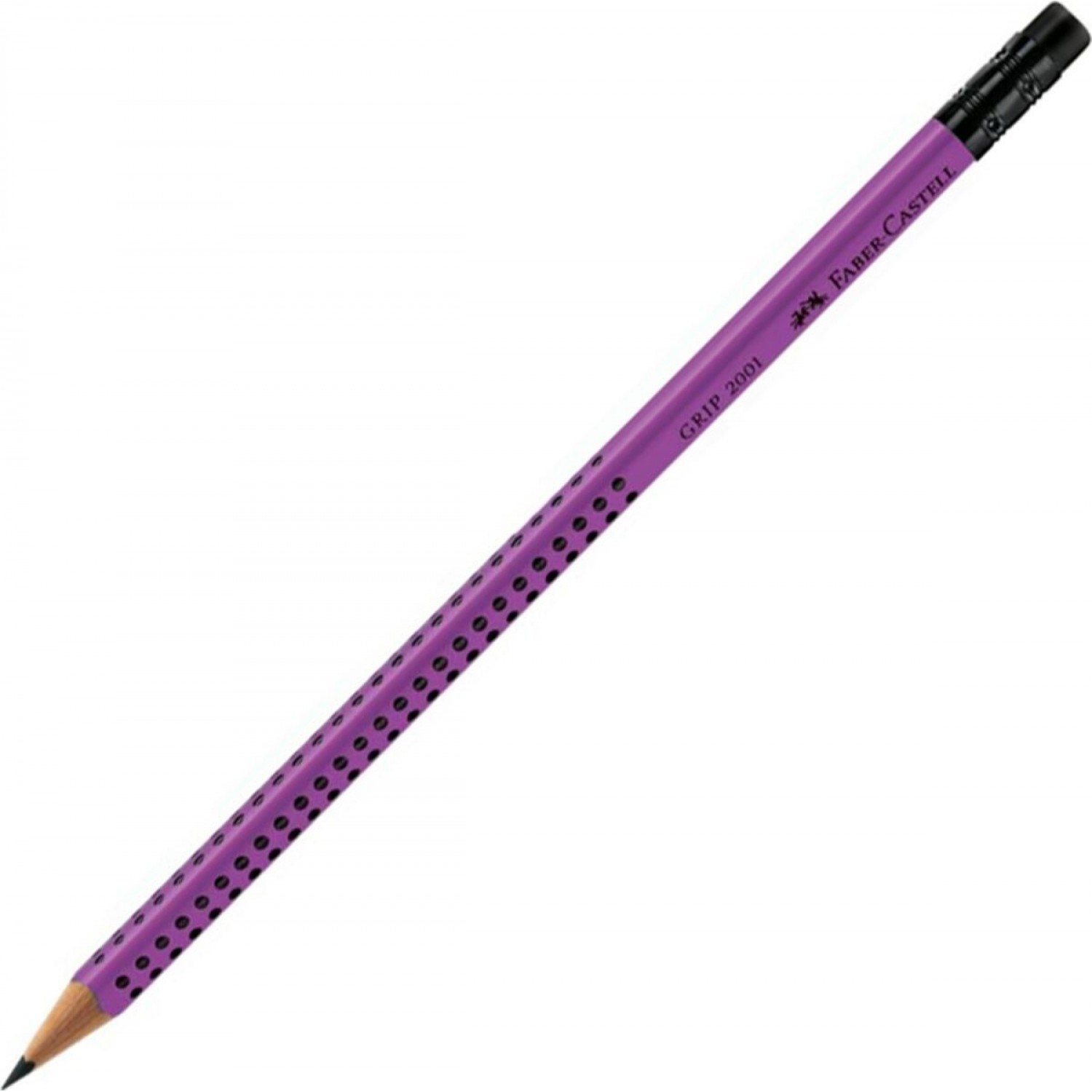 Faber-Castell Grip 2001 Μολύβι B με Γόμα Λιλά Faber-Castell Grip 2001 Μολύβι B με Γόμα Λιλά