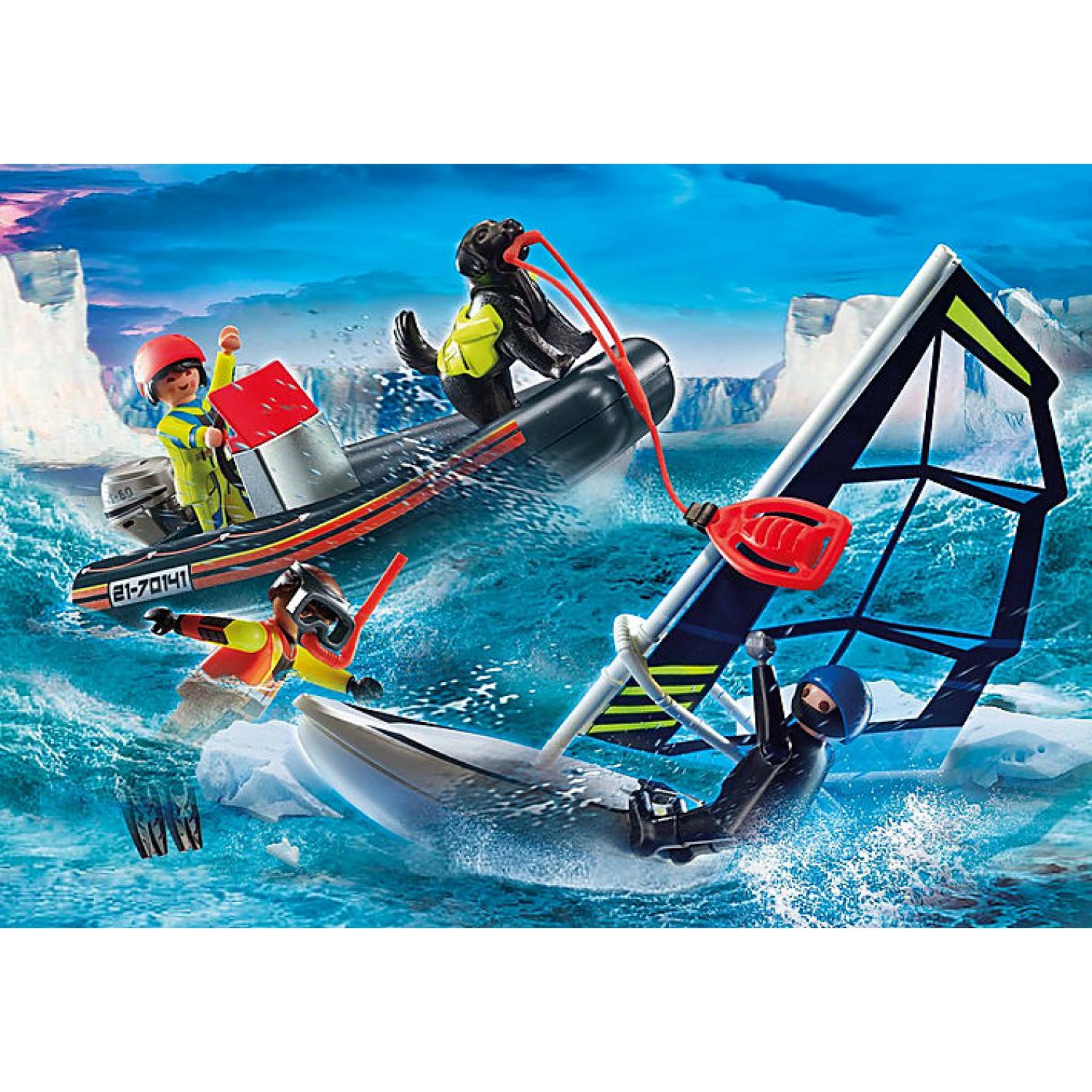 Playmobil City Action Διάσωση Ιστιοφόρου με Φουσκωτό Σκάφος (70141)