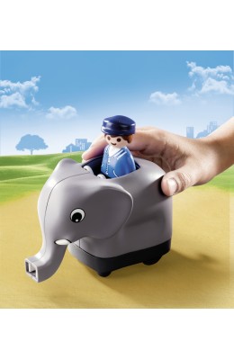 Playmobil 123 Τρενάκι με Βαγόνια Ζωάκια (70405)