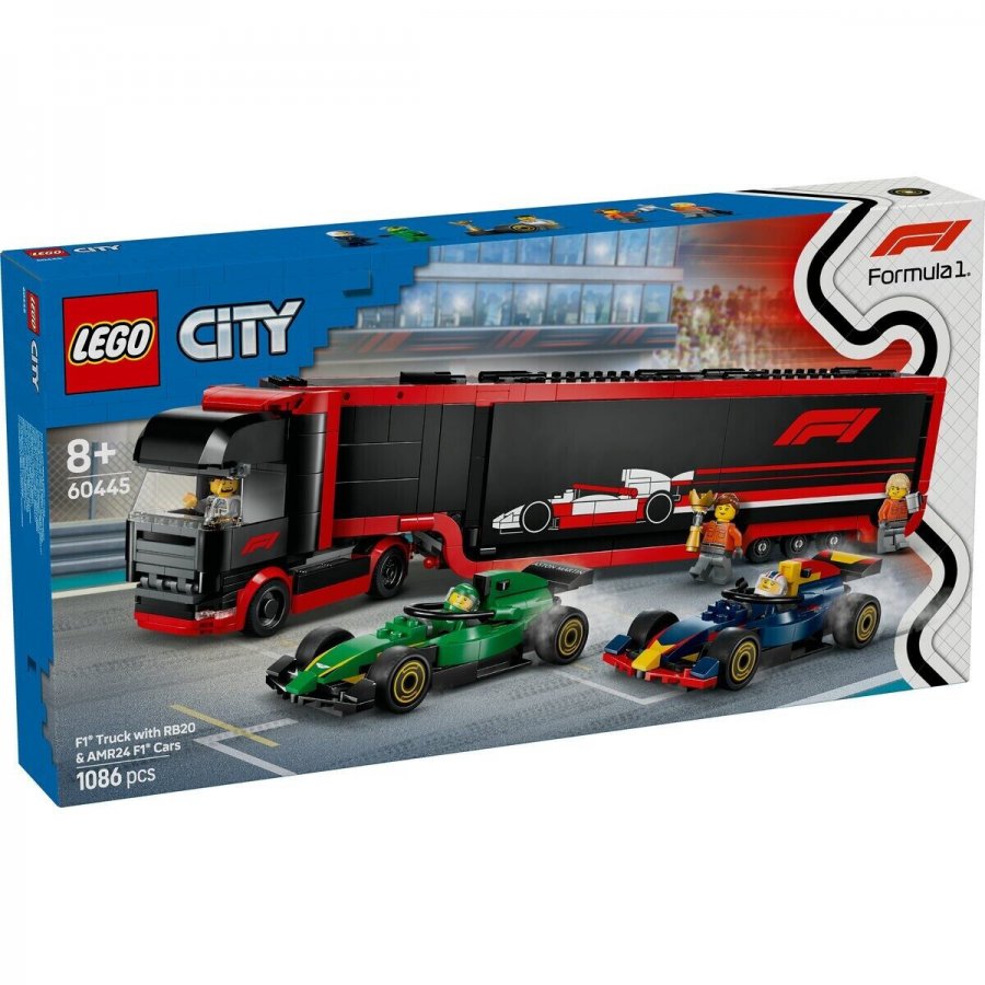 Lego City F1® Truck with RB20 & AMR24 F1® Cars (60445) Lego City F1® Truck with RB20 & AMR24 F1® Cars (60445)