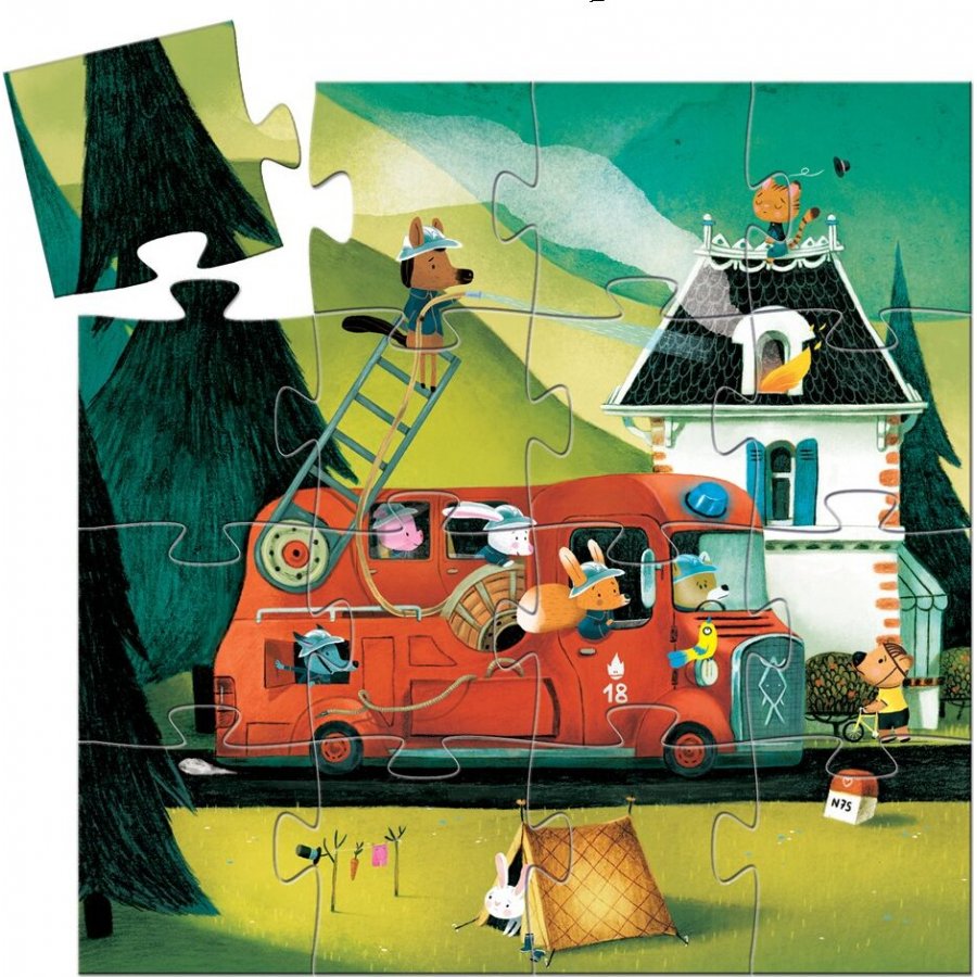 Djeco Παιδικό Puzzle Mini Πυροσβεστικό Όχημα (DJ07268) Djeco Παιδικό Puzzle Mini Πυροσβεστικό Όχημα (DJ07268)