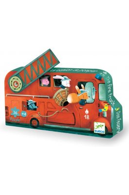 Djeco Παιδικό Puzzle Mini Πυροσβεστικό Όχημα (DJ07268)