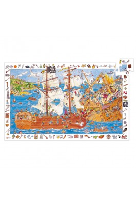 Djeco Παιδικό Puzzle Παρατήρησης Πειρατές 100 pcs (DJ07506)