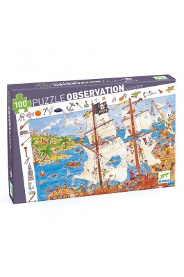 Djeco Παιδικό Puzzle Παρατήρησης Πειρατές 100 pcs (DJ07506)