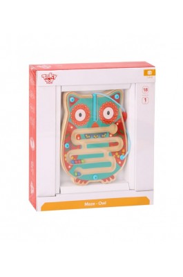Tooky Toy Ξύλινος Λαβύρινθος Κουκουβάγια (TL073)