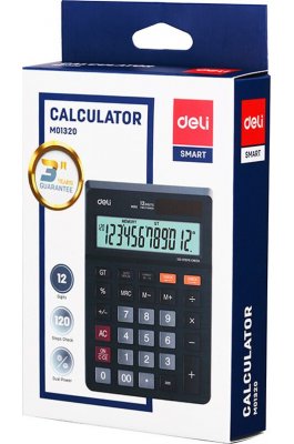 Deli Smart Αριθμομηχανή σε Μαύρο (1320) Deli Smart Αριθμομηχανή σε Μαύρο (1320)