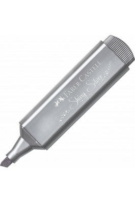 Faber-Castell Μαρκαδόρος Υπογράμμισης Μεταλλικό Ασημί 5mm (154661)