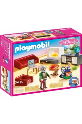Playmobil Dollhouse Σαλόνι Κουκλόσπιτου (70207)