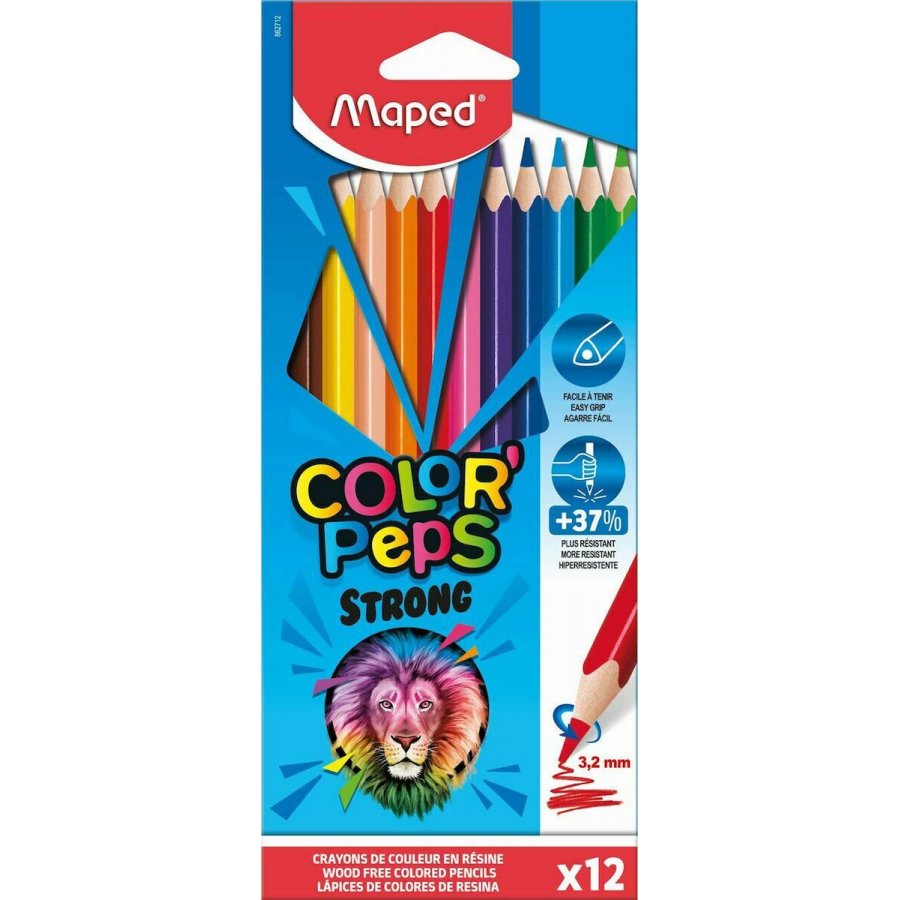 Maped Color'Peps Strong Σετ Ξυλομπογιές 12τμχ Maped Color'Peps Strong Σετ Ξυλομπογιές 12τμχ