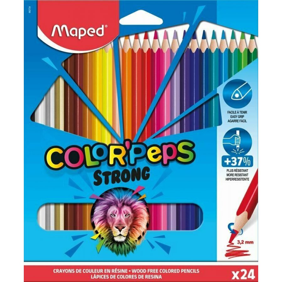 Maped Color'Peps Strong Ξυλομπογιές 24τμχ (862724) Maped Color'Peps Strong Ξυλομπογιές 24τμχ (862724)