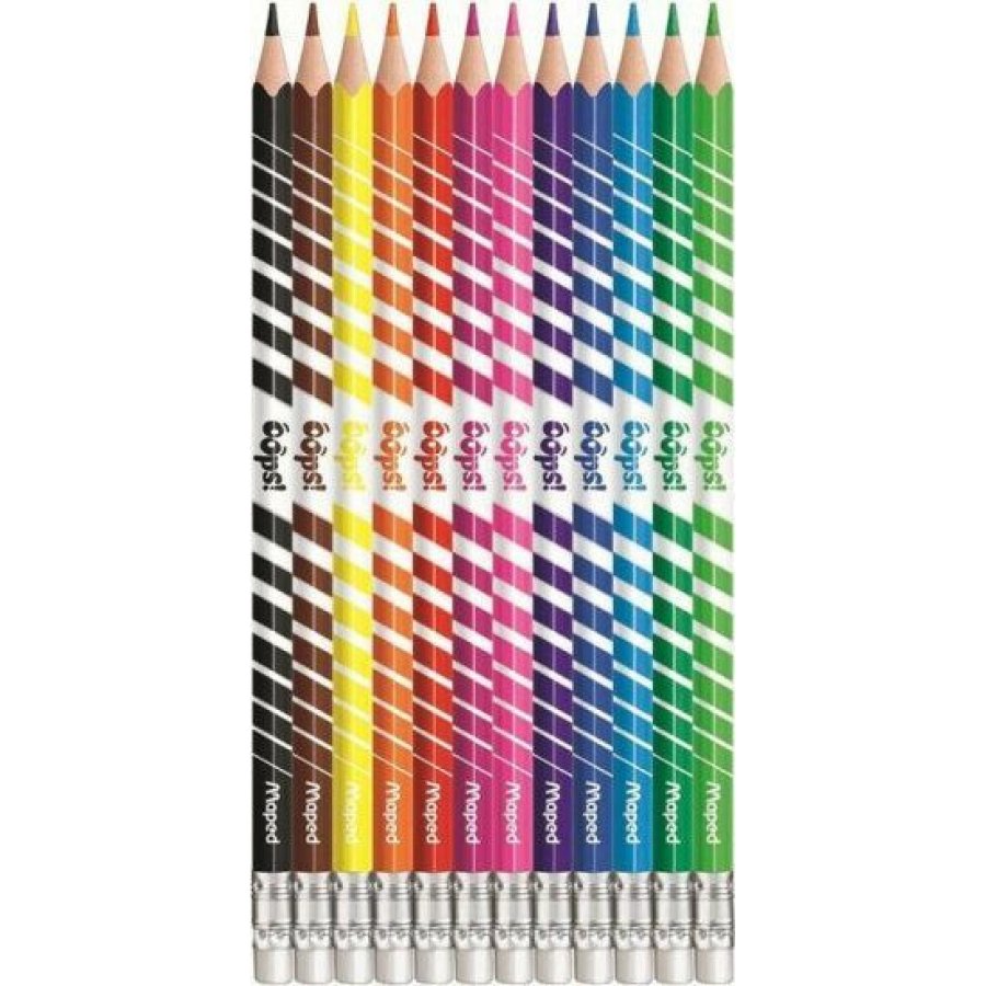 Maped Color'Peps Oops Σετ Ξυλομπογιές Με Γόμα Πολύχρωμο 12τμχ Maped Color'Peps Oops Σετ Ξυλομπογιές Με Γόμα Πολύχρωμο 12τμχ