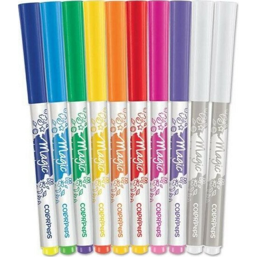 Maped Color'Peps Magic Μαρκαδόροι Ζωγραφικής Χονδροί σε 10 Χρώματα (8+2 Magic Pens) Maped Color'Peps Magic Μαρκαδόροι Ζωγραφικής Χονδροί σε 10 Χρώματα (8+2 Magic Pens)