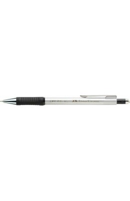 Faber-Castell Grip Μηχανικό Μολύβι 0.7mm με Γόμα σε Ασημί Χρώμα 1347