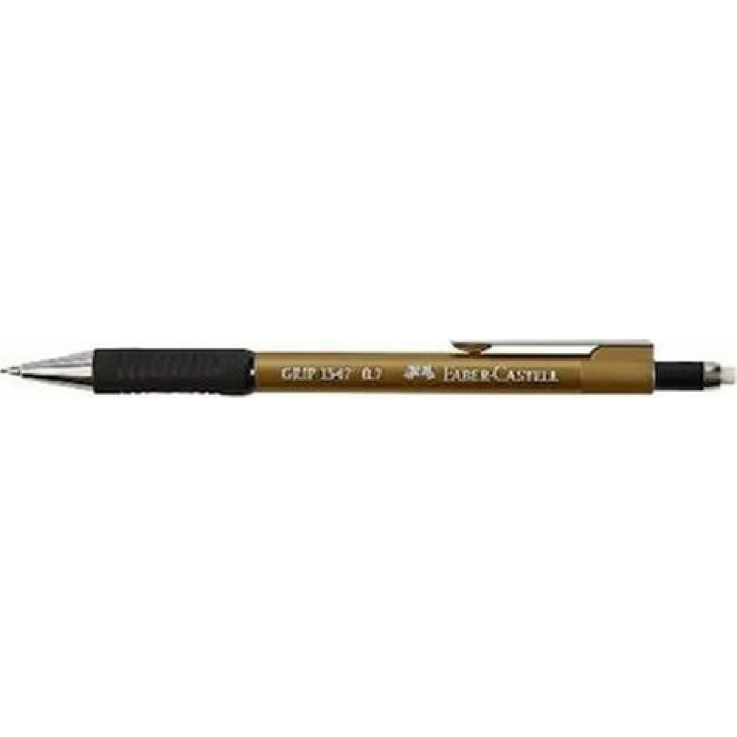 Faber-Castell Grip Μηχανικό Μολύβι 0.7mm με Γόμα σε Καφέ Χρώμα 1347