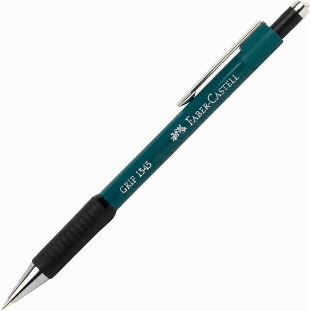 Faber-Castell Grip Μηχανικό Μολύβι 0.7mm με Γόμα 1347 Emerald Faber-Castell Grip Μηχανικό Μολύβι 0.7mm με Γόμα 1347 Emerald
