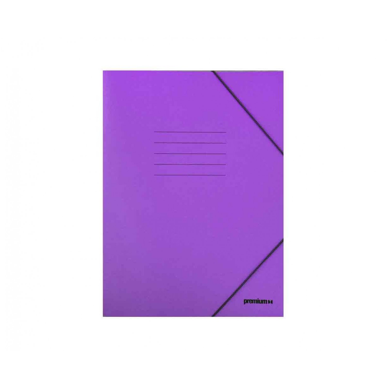 Premium Ντοσιέ Πρεσπάν με Λάστιχο 25 x 35cm Μωβ (12810)
