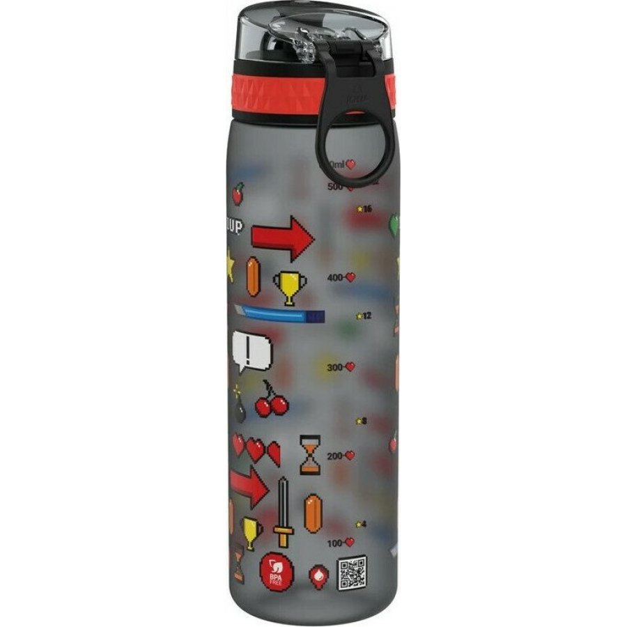 Ion8 Πλαστικό Παγούρι Slim Gaming σε Γκρι χρώμα 500ml Ion8 Πλαστικό Παγούρι Slim Gaming σε Γκρι χρώμα 500ml
