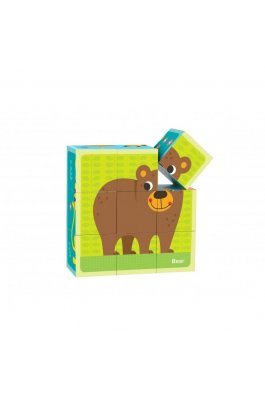 Tooky Toys Ξύλινο Παιδικό Puzzle Κύβοι με Ζώα (TL690) Tooky Toys Ξύλινο Παιδικό Puzzle Κύβοι με Ζώα (TL690)