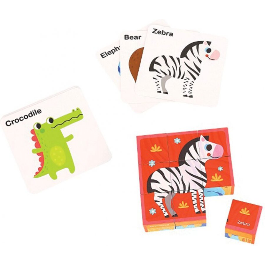 Tooky Toys Ξύλινο Παιδικό Puzzle Κύβοι με Ζώα (TL690) Tooky Toys Ξύλινο Παιδικό Puzzle Κύβοι με Ζώα (TL690)