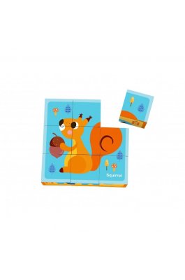 Tooky Toys Ξύλινο Παιδικό Puzzle Κύβοι με Ζώα (TL690)