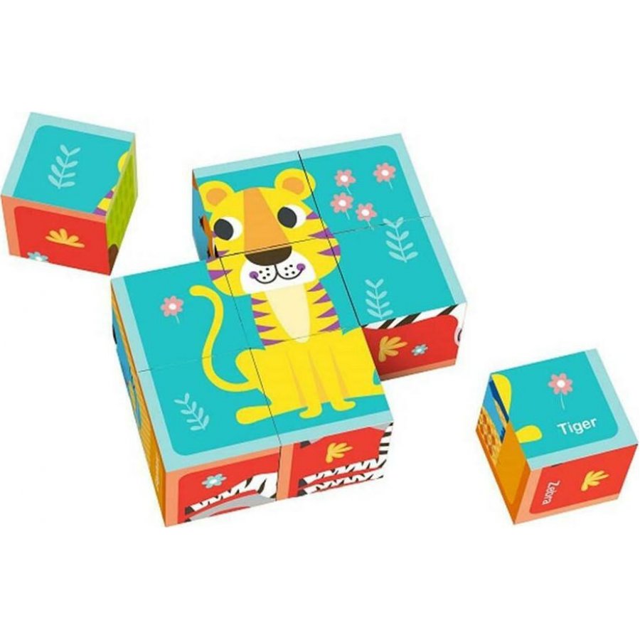 Tooky Toys Ξύλινο Παιδικό Puzzle Κύβοι με Ζώα (TL690) Tooky Toys Ξύλινο Παιδικό Puzzle Κύβοι με Ζώα (TL690)