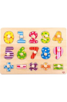 Tooky Toys Ξύλινο Παιδικό Puzzle Σφηνώματα Αριθμοί (TY851)