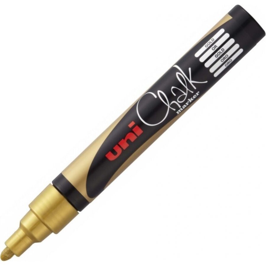 Uni-Ball Chalk Marker Μαρκαδόρος Υγρής Κιμωλίας Χρυσό 1.8-2.5mm (PWE5M) Uni-Ball Chalk Marker Μαρκαδόρος Υγρής Κιμωλίας Χρυσό 1.8-2.5mm (PWE5M)