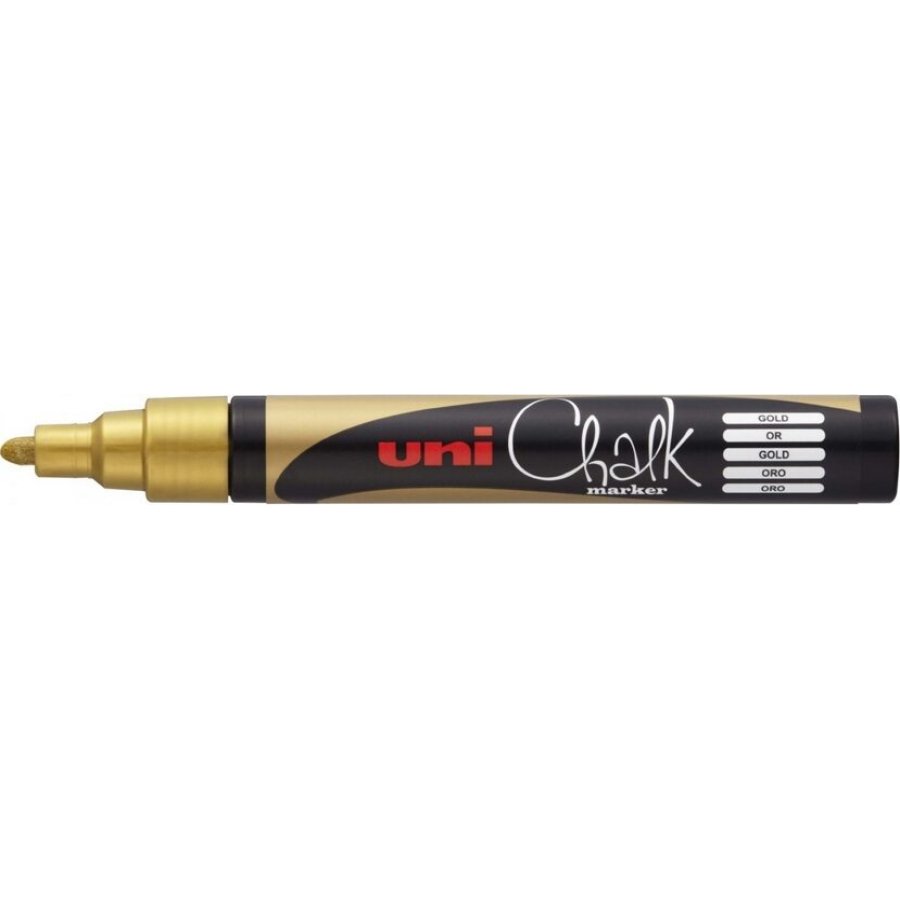 Uni-Ball Chalk Marker Μαρκαδόρος Υγρής Κιμωλίας Χρυσό 1.8-2.5mm (PWE5M) Uni-Ball Chalk Marker Μαρκαδόρος Υγρής Κιμωλίας Χρυσό 1.8-2.5mm (PWE5M)