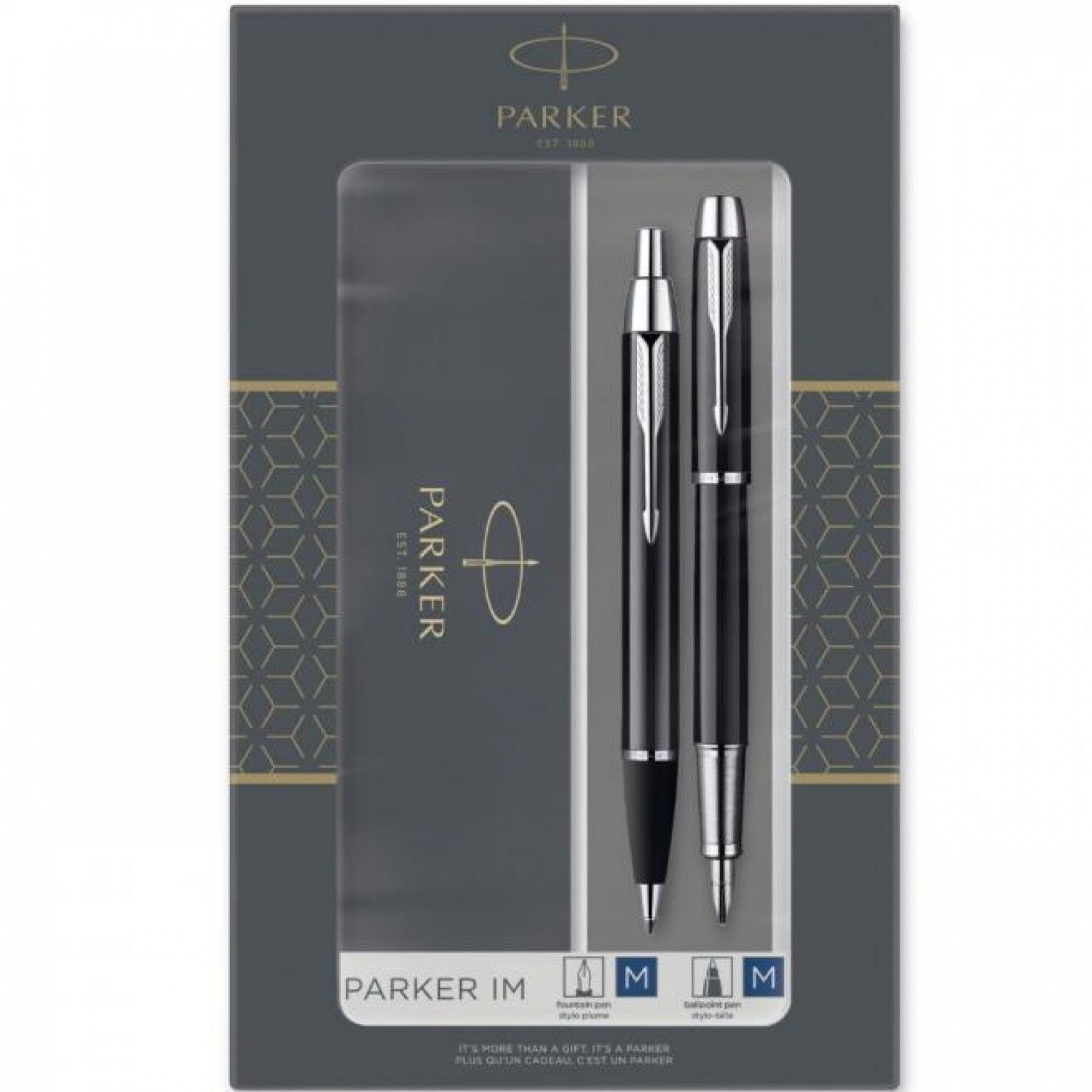Parker I.M Σετ Στυλό Ballpoint με Πένα από Ατσάλι Laque Black (σε Χάρτινη Κασετίνα) Parker I.M Σετ Στυλό Ballpoint με Πένα από Ατσάλι Laque Black (σε Χάρτινη Κασετίνα)