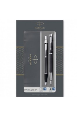 Parker I.M Σετ Στυλό Ballpoint με Πένα από Ατσάλι Laque Black (σε Χάρτινη Κασετίνα)