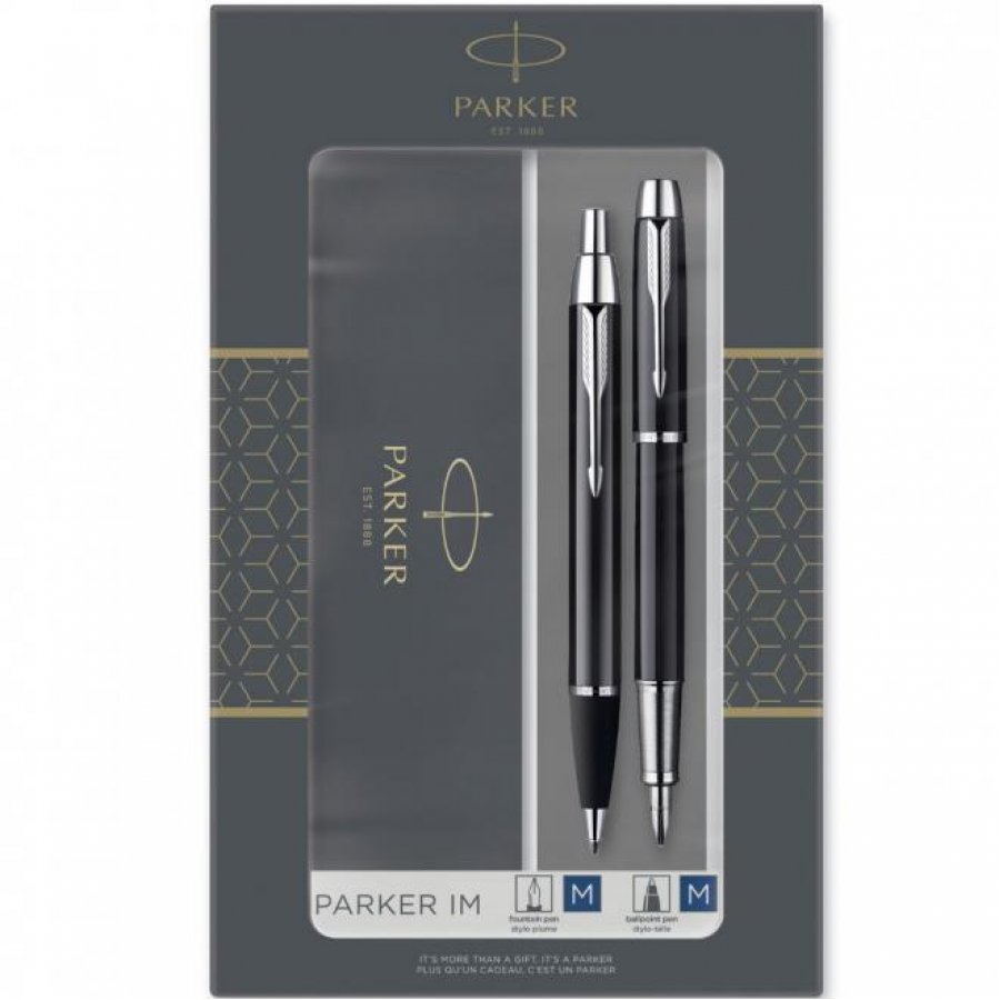 Parker I.M Σετ Στυλό Ballpoint με Πένα από Ατσάλι Laque Black (σε Χάρτινη Κασετίνα) Parker I.M Σετ Στυλό Ballpoint με Πένα από Ατσάλι Laque Black (σε Χάρτινη Κασετίνα)
