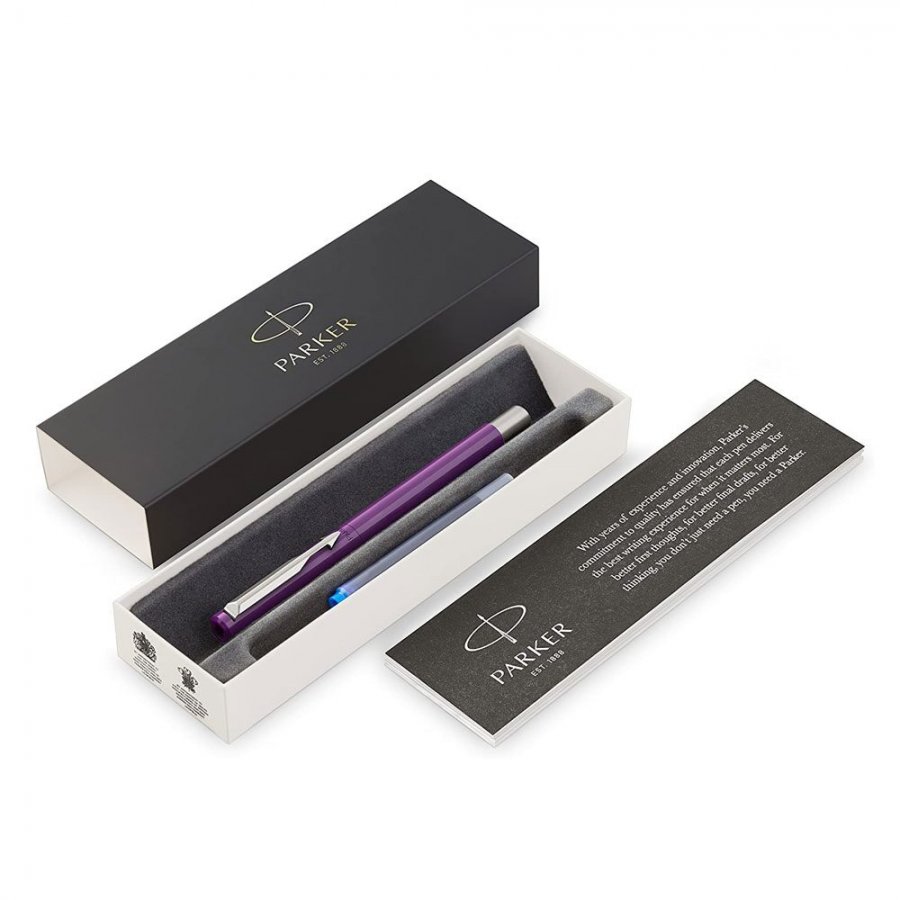Parker Vector Πένα Γραφής Μωβ CT FP με Μπλε Μελάνι Parker Vector Πένα Γραφής Μωβ CT FP με Μπλε Μελάνι