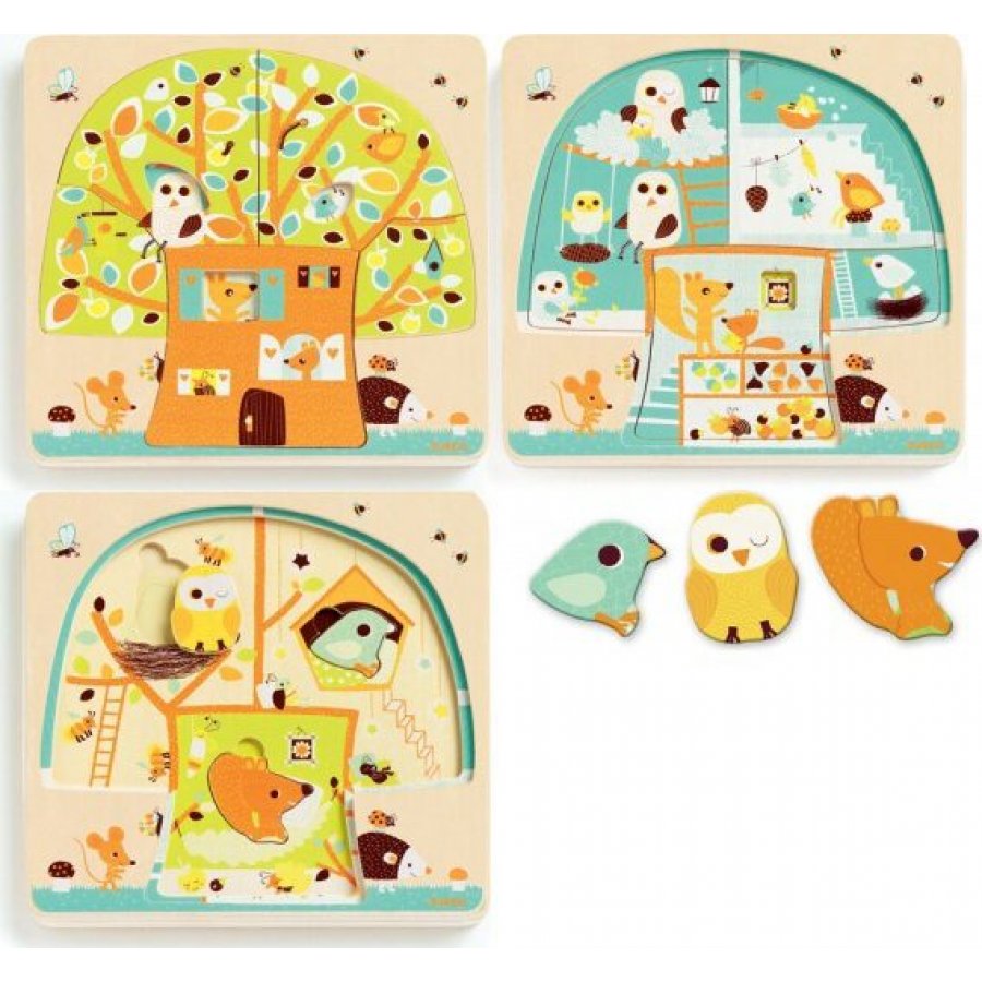 Djeco Ξύλινο Παιδικό Puzzle Σφηνώματα Το Δέντρo (Dj01481) Djeco Ξύλινο Παιδικό Puzzle Σφηνώματα Το Δέντρo (Dj01481)