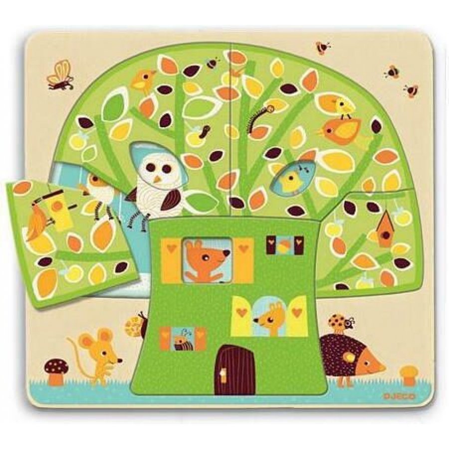 Djeco Ξύλινο Παιδικό Puzzle Σφηνώματα Το Δέντρo (Dj01481) Djeco Ξύλινο Παιδικό Puzzle Σφηνώματα Το Δέντρo (Dj01481)